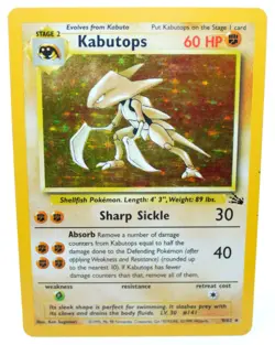 Kabutops 9/62 Holo Rare Unlimited Fossil Set 1999 - Pokemon Card TCG (Excellent) - Image 1
