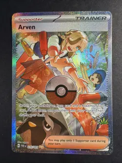 Arven 235/091 Special Illustration Rare Paldean Fates Pokemon NM - Image 1