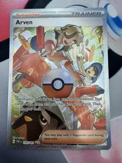 Arven - 235/091 - Pokemon Paldean Fates Special Illustration Rare Card NM - Image 1