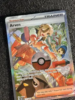 Pokemon TCG Arven 235/091 Paldean Fates Special Illustration Rare Trainer NM - Image 4