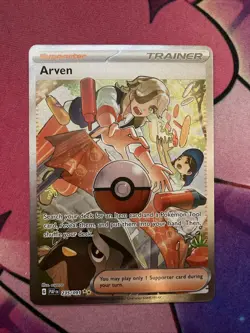 Arven 235/091 Paldean Fates Holo Special Illustration Rare Pokemon NM EN PAF SIR - Image 1