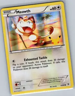 Meowth - 53/83 20th Anniversary Holo - Pokemon Card - NM - Image 1