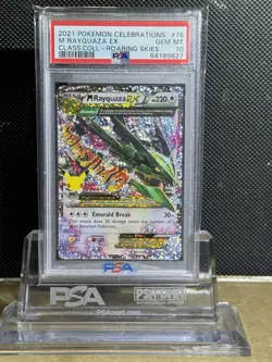Pokemon 2021 Celebrations M Rayquaza EX Card 76/108 PSA 10 Classic Collection - Image 1