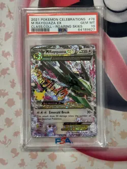 Pokemon 2021 Celebrations M Rayquaza EX Card 76/108 PSA 10 Classic Collection - Image 3