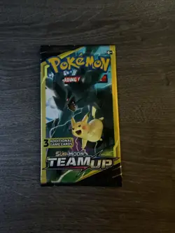 Sun And Moon Team Up Pokemon Sealed Pack Three Additional Game Cards ￼￼ - Image 1