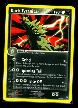 Dark Tyranitar 19/109 Team Rocket Returns Non-Holo Rare Pokemon Card TCG NM - Image 1