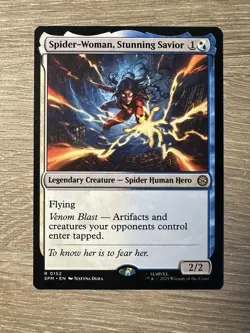 Magic The Gathering - SPM - Spider-Woman Stunning Savior - RARE - 0152 - Image 1