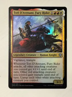 Tori D'Avenant, Fury Rider Dominaria 223/281 United FOIL MTG NM - Image 1