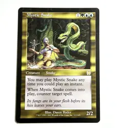 Mystic Snake 112 R Apocalypse Magic the Gathering MTG LP - Image 1