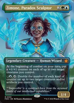 Zimone, Paradox Sculptor (#351) - Extended Art FDN NM MTG - Image 1
