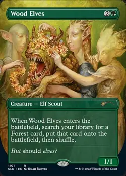 Wood Elves - Extended Art Secret Lair NM MTG - Image 1