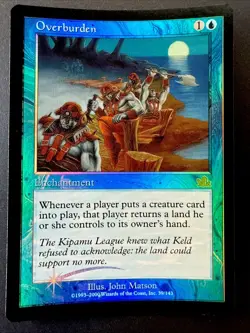 Overburden 39/143 FOIL Prophecy - VINTAGE Magic The Gathering 2000 - Image 1