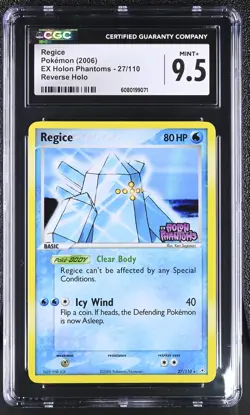 CGC 9.5 MINT+ Regice 2006 EX Holon Phantoms 27/110 Reverse Holo Pokemon Card - Image 1