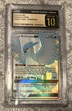 Articuno GX (Hidden Fates, Shiny Vault), Pokemon, CGC 10 (PRISTINE) - Image 1