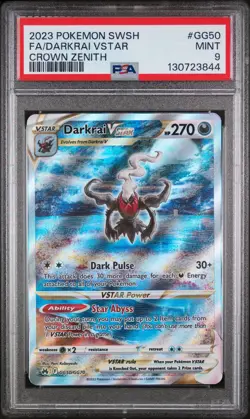 Darkrai Vstar Pokemon Sword And Shield Crown Zenith GG50/GG70 PSA 9 - Image 1