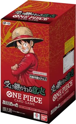 One Piece - Carrying On His Will (OP-13 Japanese) Booster Box SEALED CASE - Image 2