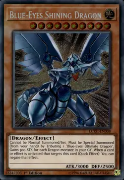 Blue-Eyes Shining Dragon 1st Ed Secret Rare LCKC-EN008 Yu-Gi-Oh! - Image 1