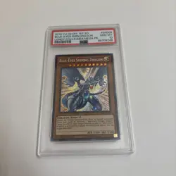 Yugioh PSA 10 Blue-Eyes Shining Dragon LCKC-EN008 Secret Rare 1st Edition - Image 1