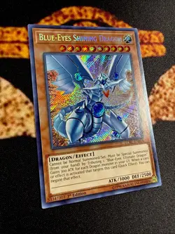 YUGIOH • BLUE EYES SHINING DRAGON • SECRET RARE • LCKC-EN008 • 1st EDITION • NM - Image 4