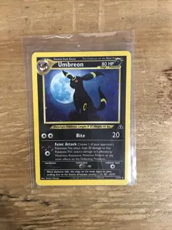 Vintage Pokemon TCG Umbreon Neo Discovery Holo Card 13/75 Unlimited Rare 2001 - Image 5