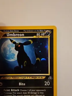 Pokemon TCG Umbreon Neo Discovery Holo Rare Card 13/75 Vintage - Image 3