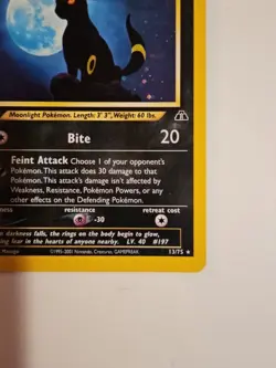 Pokemon TCG Umbreon Neo Discovery Holo Rare Card 13/75 Vintage - Image 4