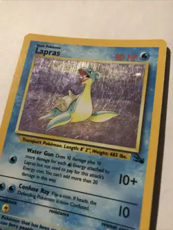 Pokemon TCG Lapras Fossil Holo Unlimited Rare Card 10/62 - Image 2