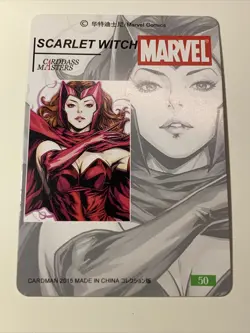 Scarlet Witch Marvel 50 Goddess Anime Waifu Holo Art Card ACG Carddass Girl Sexy - Image 2