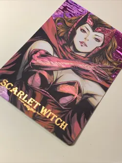 Scarlet Witch Marvel 50 Goddess Anime Waifu Holo Art Card ACG Carddass Girl Sexy - Image 3