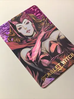 Scarlet Witch Marvel 50 Goddess Anime Waifu Holo Art Card ACG Carddass Girl Sexy - Image 4