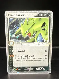 Pokemon TCG Tyranitar EX 17/17 Pop Series 1 Ultra Rare Holo Card - Image 1