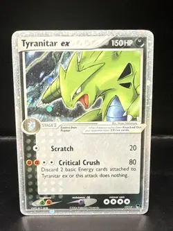 Pokemon TCG Tyranitar EX 17/17 Pop Series 1 Ultra Rare Holo Card - Image 2