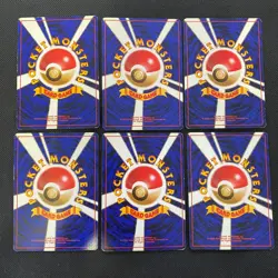 Fossil 1997 Normal Card Set of 6 Japanese Pokemon Card Old Back s007335 - Image 2