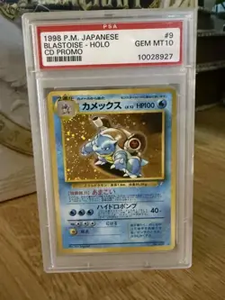 Blastoise PSA 10 Gem Mint - 1998 Japanese Promo CD Holo No.009 Pokemon Vintage - Image 1