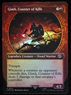 Magic TCG - LTR Tales of Middle-Earth - Gimli - 0312 - Uncommon - Foil Shwcse NM - Image 1