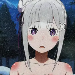 Re:Zero Emilia Sexy Hentai Anime Waifu Girl Doujin Lewd Goddess Glitter Art Card - Image 3