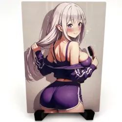 Re:Zero Emilia Sexy Hot Anime Waifu Girl Lewd Doujin Goddess Story ACG Art Card - Image 1