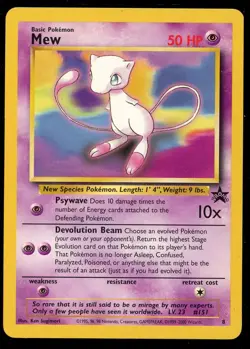 Pokemon WOTC League Black Star Promo Mew 8 2000 Lightly Played Card - Image 1