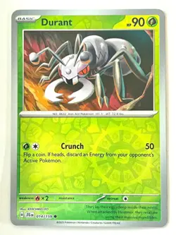 Durant 014/159 Reverse Holo Journey Together Pokemon TCG Pack Fresh Near Mint NM - Image 3