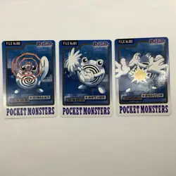 Pokemon Carddass 1997 Poliwag Poliwhirl Poliwrath Bandai Pocket Monsters Lot - Image 5
