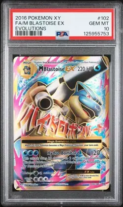 PSA 10 M BLASTOISE EX 102 XY EVOLUTIONS MEGA POKEMON GEM MINT - Image 1