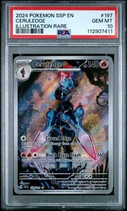 2024 POKEMON SSP EN SURGING SPARKS ILLUSTRATION RARE #197 CERULEDGE PSA 10 - Image 1