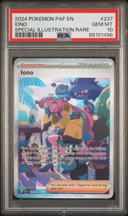 2024 POKEMON PAF EN-PALDEAN FATES #237 IONO SPECIAL ILLUSTRATION RARE PSA 10 - Image 1