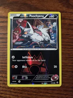 Team Magma's Poochyena 17/34 - Double Crisis - Pokemon TCG Reverse Holo - Image 1