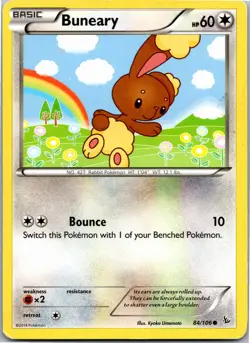 Buneary - XY - Flashfire 84/106 - Common - NM Pokemon TCG - Image 1