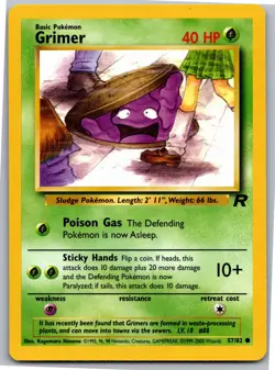 Grimer - Team Rocket 57/82 - Common - NM Pokemon TCG - Image 1