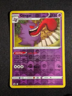 Pokemon Gengar 057/198 Reverse Holo SWSH06: Chilling Reign NM - Image 1