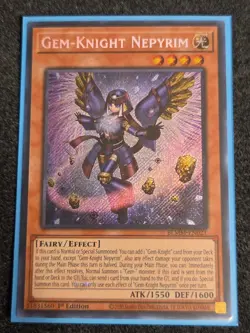 BLMM-EN021 Gem-Knight Nepyrim Secret Rare Yu-Gi-Oh Card 1st Edition New - Image 1