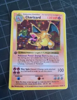 STICKER 1999 Pokemon 1st Edition Shadowless Charizard Base Set*STICKER NOT CARD* - Image 5