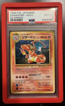 1999 POKEMON JPN CD PROMO CD PROMO #6 CHARIZARD-HOLO PSA 10 - Image 1